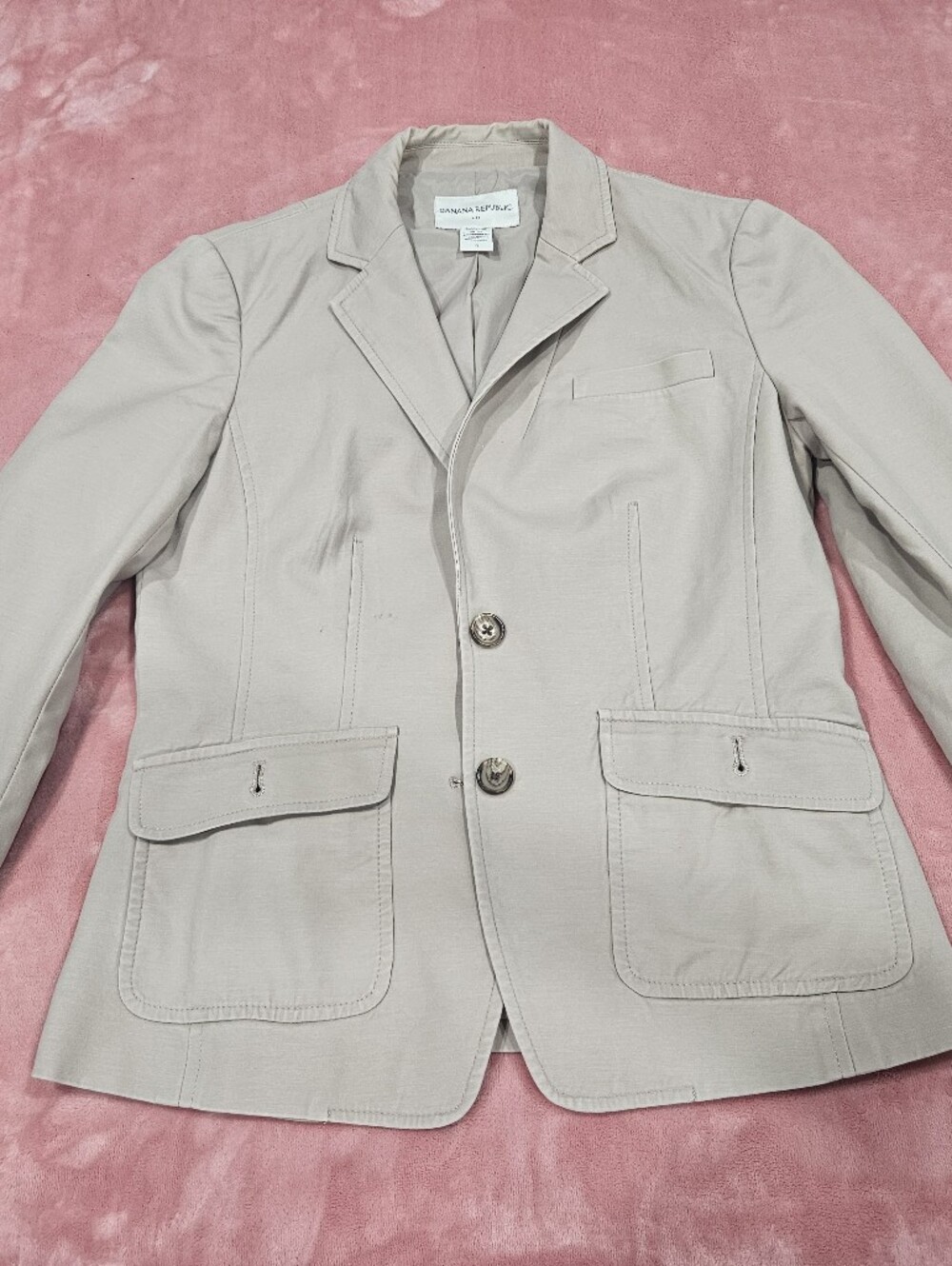 Banana Republic Women's Beige Cotton Blazer Jacket